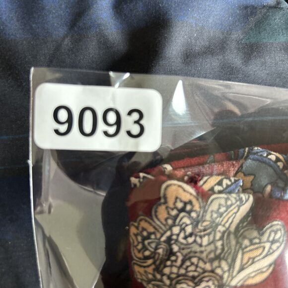 LUCKY BRAND Floral Boho Top Womens Medium Red High Low V Neck Popover Dark Fall - Picture 11 of 12